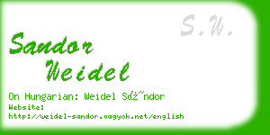 sandor weidel business card